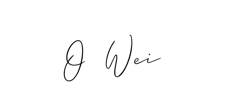 Also You can easily find your signature by using the search form. We will create O  Wei   name handwritten signature images for you free of cost using Allison_Script sign style. O  Wei   signature style 2 images and pictures png