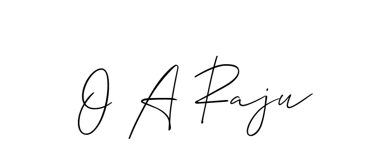 Create a beautiful signature design for name O A Raju. With this signature (Allison_Script) fonts, you can make a handwritten signature for free. O A Raju signature style 2 images and pictures png