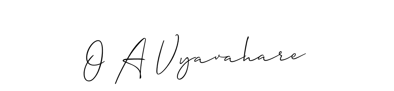 Make a beautiful signature design for name O A Vyavahare. Use this online signature maker to create a handwritten signature for free. O A Vyavahare signature style 2 images and pictures png