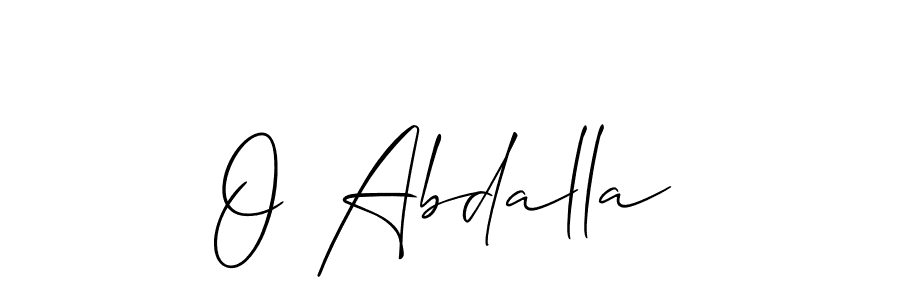 The best way (Allison_Script) to make a short signature is to pick only two or three words in your name. The name O Abdalla include a total of six letters. For converting this name. O Abdalla signature style 2 images and pictures png