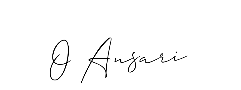 Create a beautiful signature design for name O Ansari. With this signature (Allison_Script) fonts, you can make a handwritten signature for free. O Ansari signature style 2 images and pictures png