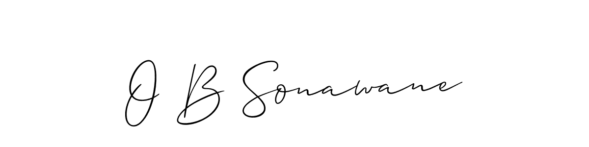 O B Sonawane stylish signature style. Best Handwritten Sign (Allison_Script) for my name. Handwritten Signature Collection Ideas for my name O B Sonawane. O B Sonawane signature style 2 images and pictures png