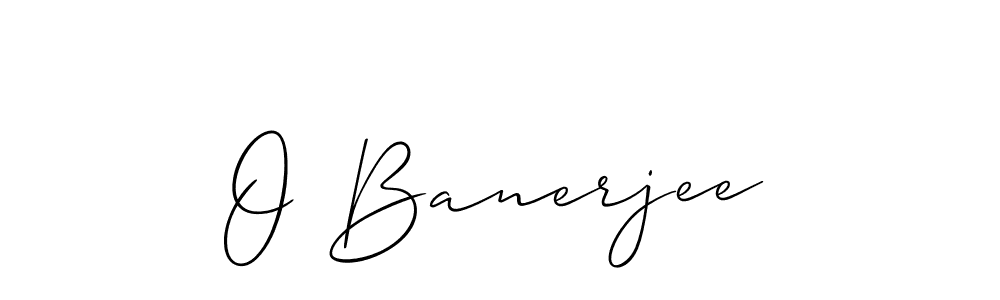 Make a beautiful signature design for name O Banerjee. With this signature (Allison_Script) style, you can create a handwritten signature for free. O Banerjee signature style 2 images and pictures png