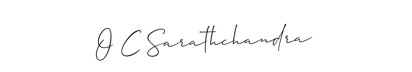 Also You can easily find your signature by using the search form. We will create O C Sarathchandra name handwritten signature images for you free of cost using Allison_Script sign style. O C Sarathchandra signature style 2 images and pictures png