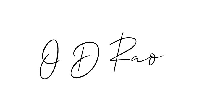 How to make O D Rao signature? Allison_Script is a professional autograph style. Create handwritten signature for O D Rao name. O D Rao signature style 2 images and pictures png