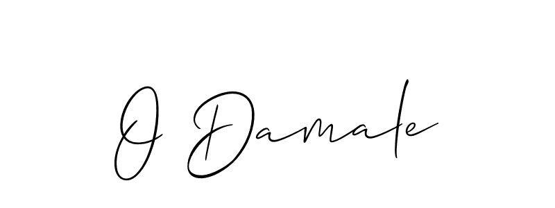 if you are searching for the best signature style for your name O Damale. so please give up your signature search. here we have designed multiple signature styles  using Allison_Script. O Damale signature style 2 images and pictures png
