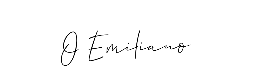 Design your own signature with our free online signature maker. With this signature software, you can create a handwritten (Allison_Script) signature for name O Emiliano. O Emiliano signature style 2 images and pictures png