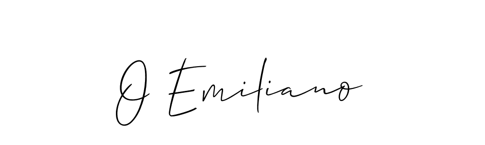 if you are searching for the best signature style for your name O Emiliano. so please give up your signature search. here we have designed multiple signature styles  using Allison_Script. O Emiliano signature style 2 images and pictures png