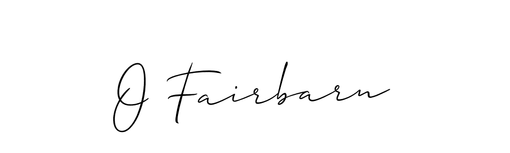 Create a beautiful signature design for name O Fairbarn. With this signature (Allison_Script) fonts, you can make a handwritten signature for free. O Fairbarn signature style 2 images and pictures png