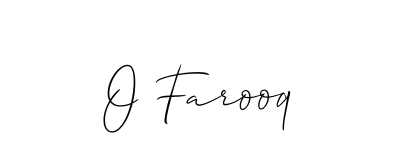 if you are searching for the best signature style for your name O Farooq. so please give up your signature search. here we have designed multiple signature styles  using Allison_Script. O Farooq signature style 2 images and pictures png