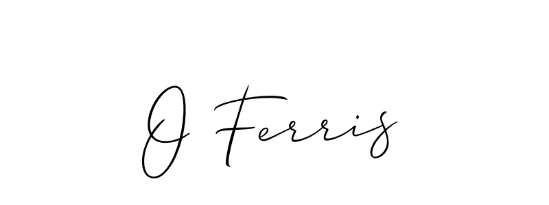 O Ferris stylish signature style. Best Handwritten Sign (Allison_Script) for my name. Handwritten Signature Collection Ideas for my name O Ferris. O Ferris signature style 2 images and pictures png