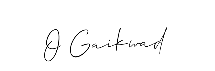 Make a beautiful signature design for name O Gaikwad. With this signature (Allison_Script) style, you can create a handwritten signature for free. O Gaikwad signature style 2 images and pictures png
