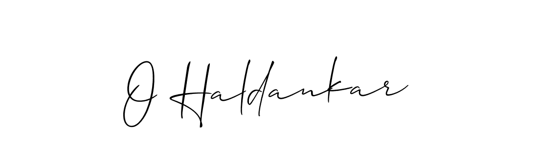 Design your own signature with our free online signature maker. With this signature software, you can create a handwritten (Allison_Script) signature for name O Haldankar. O Haldankar signature style 2 images and pictures png