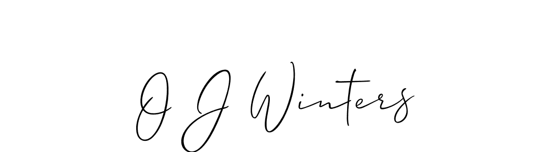 if you are searching for the best signature style for your name O J Winters. so please give up your signature search. here we have designed multiple signature styles  using Allison_Script. O J Winters signature style 2 images and pictures png