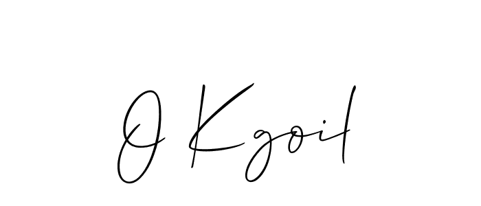 Allison_Script is a professional signature style that is perfect for those who want to add a touch of class to their signature. It is also a great choice for those who want to make their signature more unique. Get O Kgoil name to fancy signature for free. O Kgoil signature style 2 images and pictures png