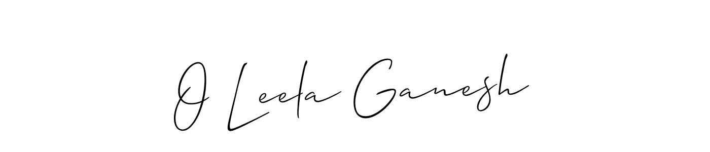 Use a signature maker to create a handwritten signature online. With this signature software, you can design (Allison_Script) your own signature for name O Leela Ganesh. O Leela Ganesh signature style 2 images and pictures png