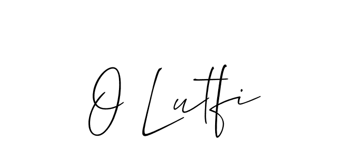 How to make O Lutfi signature? Allison_Script is a professional autograph style. Create handwritten signature for O Lutfi name. O Lutfi signature style 2 images and pictures png