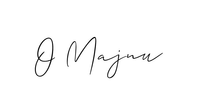 Create a beautiful signature design for name O Majnu. With this signature (Allison_Script) fonts, you can make a handwritten signature for free. O Majnu signature style 2 images and pictures png