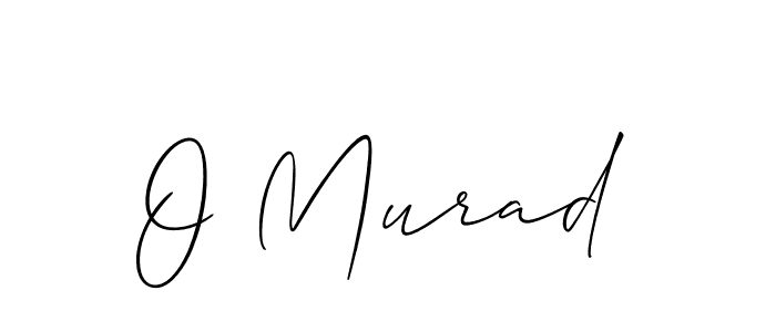 Create a beautiful signature design for name O Murad. With this signature (Allison_Script) fonts, you can make a handwritten signature for free. O Murad signature style 2 images and pictures png