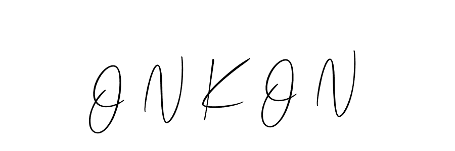 Design your own signature with our free online signature maker. With this signature software, you can create a handwritten (Allison_Script) signature for name O N K O N. O N K O N signature style 2 images and pictures png
