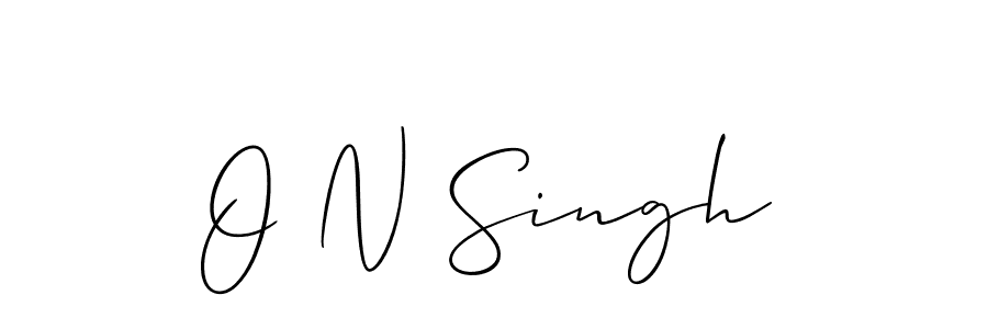 The best way (Allison_Script) to make a short signature is to pick only two or three words in your name. The name O N Singh include a total of six letters. For converting this name. O N Singh signature style 2 images and pictures png