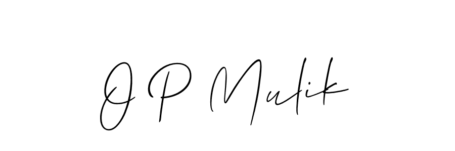 You can use this online signature creator to create a handwritten signature for the name O P Mulik. This is the best online autograph maker. O P Mulik signature style 2 images and pictures png