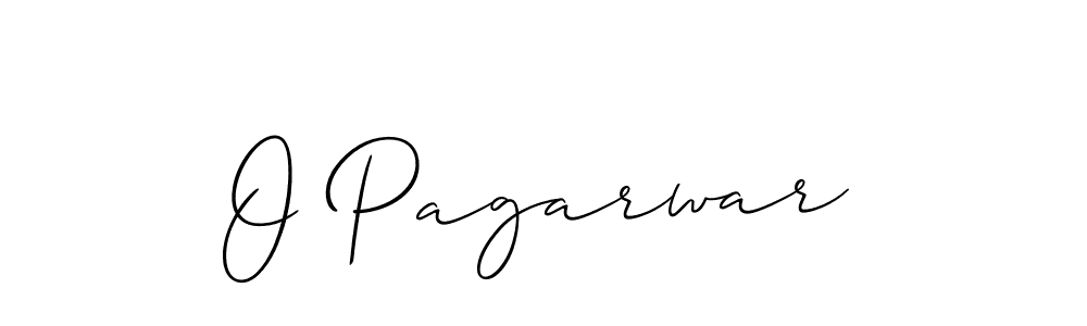 Also we have O Pagarwar name is the best signature style. Create professional handwritten signature collection using Allison_Script autograph style. O Pagarwar signature style 2 images and pictures png