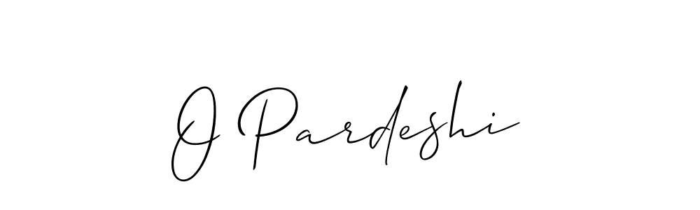 How to Draw O Pardeshi signature style? Allison_Script is a latest design signature styles for name O Pardeshi. O Pardeshi signature style 2 images and pictures png