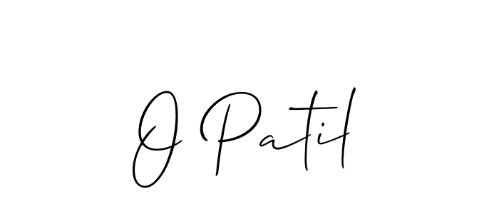 The best way (Allison_Script) to make a short signature is to pick only two or three words in your name. The name O Patil include a total of six letters. For converting this name. O Patil signature style 2 images and pictures png