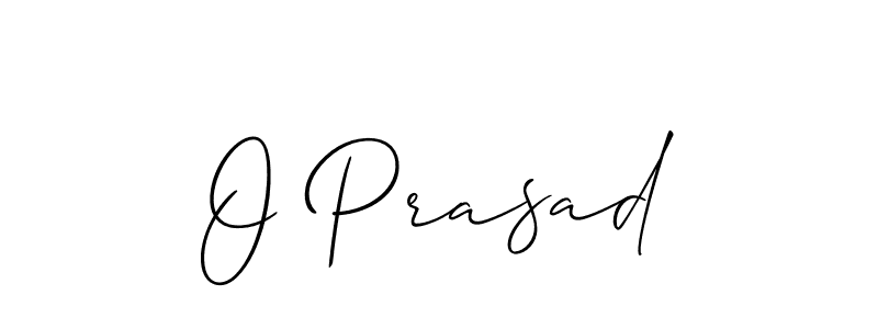 Create a beautiful signature design for name O Prasad. With this signature (Allison_Script) fonts, you can make a handwritten signature for free. O Prasad signature style 2 images and pictures png