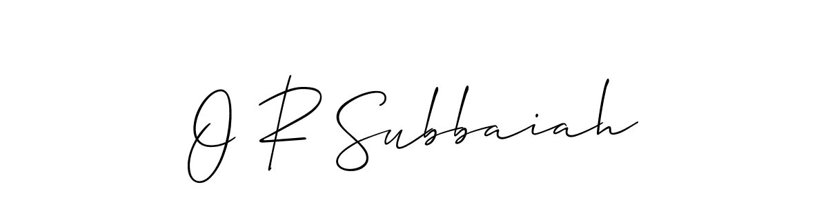 O R Subbaiah stylish signature style. Best Handwritten Sign (Allison_Script) for my name. Handwritten Signature Collection Ideas for my name O R Subbaiah. O R Subbaiah signature style 2 images and pictures png