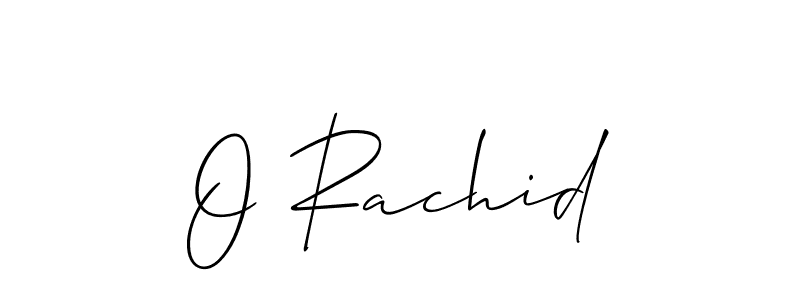 Design your own signature with our free online signature maker. With this signature software, you can create a handwritten (Allison_Script) signature for name O Rachid. O Rachid signature style 2 images and pictures png
