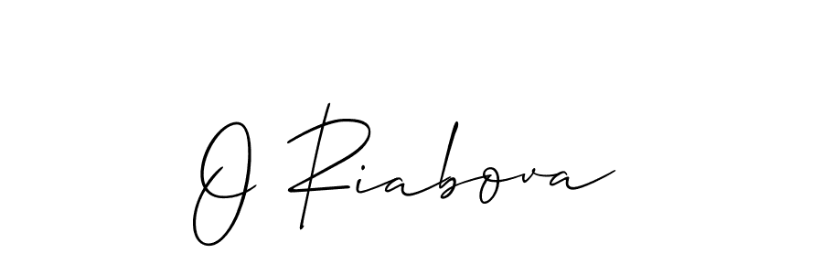 How to make O Riabova signature? Allison_Script is a professional autograph style. Create handwritten signature for O Riabova name. O Riabova signature style 2 images and pictures png