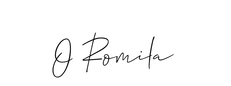 How to Draw O Romila signature style? Allison_Script is a latest design signature styles for name O Romila. O Romila signature style 2 images and pictures png