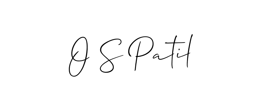 Make a beautiful signature design for name O S Patil. With this signature (Allison_Script) style, you can create a handwritten signature for free. O S Patil signature style 2 images and pictures png