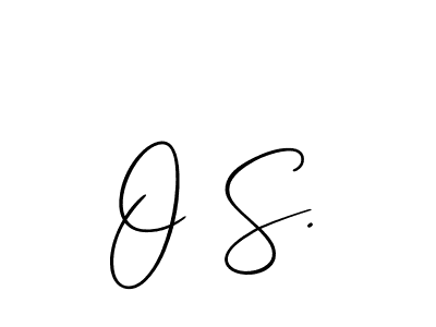 You should practise on your own different ways (Allison_Script) to write your name (O S.) in signature. don't let someone else do it for you. O S. signature style 2 images and pictures png