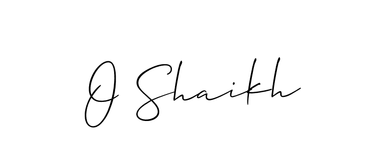Create a beautiful signature design for name O Shaikh. With this signature (Allison_Script) fonts, you can make a handwritten signature for free. O Shaikh signature style 2 images and pictures png