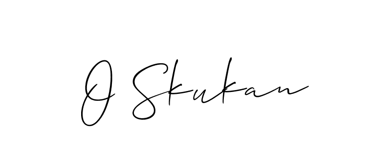 How to Draw O Skukan signature style? Allison_Script is a latest design signature styles for name O Skukan. O Skukan signature style 2 images and pictures png