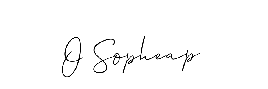 Also You can easily find your signature by using the search form. We will create O Sopheap name handwritten signature images for you free of cost using Allison_Script sign style. O Sopheap signature style 2 images and pictures png