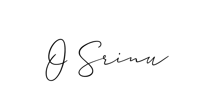 Also we have O Srinu name is the best signature style. Create professional handwritten signature collection using Allison_Script autograph style. O Srinu signature style 2 images and pictures png