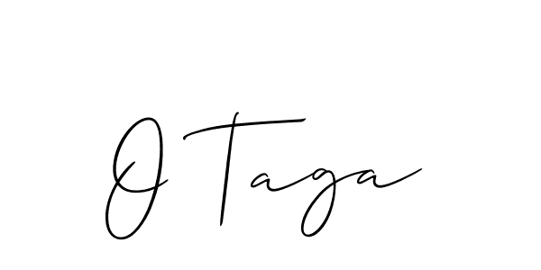 Also You can easily find your signature by using the search form. We will create O Taga name handwritten signature images for you free of cost using Allison_Script sign style. O Taga signature style 2 images and pictures png