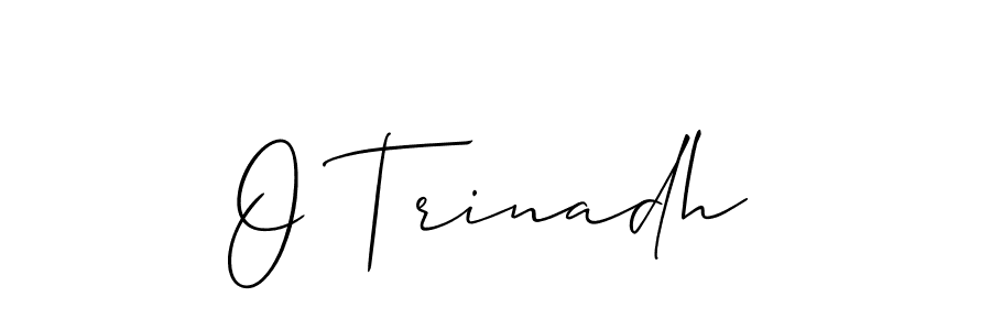 Use a signature maker to create a handwritten signature online. With this signature software, you can design (Allison_Script) your own signature for name O Trinadh. O Trinadh signature style 2 images and pictures png