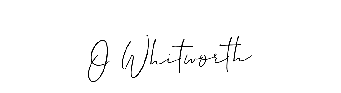 You should practise on your own different ways (Allison_Script) to write your name (O Whitworth) in signature. don't let someone else do it for you. O Whitworth signature style 2 images and pictures png