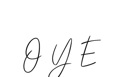 Design your own signature with our free online signature maker. With this signature software, you can create a handwritten (Allison_Script) signature for name O Y E. O Y E signature style 2 images and pictures png