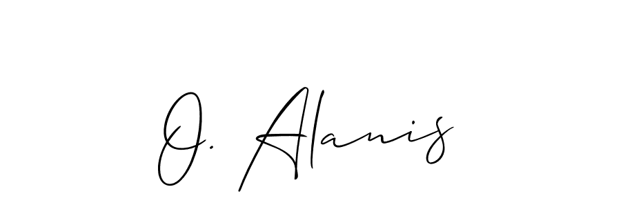 Make a beautiful signature design for name O. Alanis. With this signature (Allison_Script) style, you can create a handwritten signature for free. O. Alanis signature style 2 images and pictures png