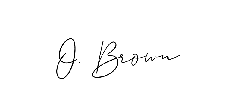 How to make O. Brown name signature. Use Allison_Script style for creating short signs online. This is the latest handwritten sign. O. Brown signature style 2 images and pictures png