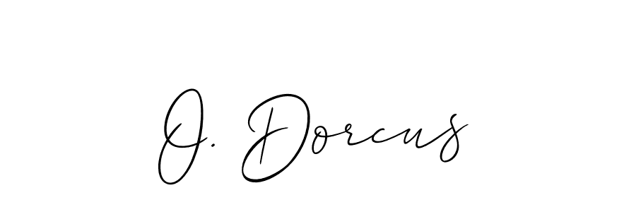 The best way (Allison_Script) to make a short signature is to pick only two or three words in your name. The name O. Dorcus include a total of six letters. For converting this name. O. Dorcus signature style 2 images and pictures png