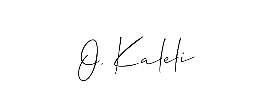 How to Draw O. Kaleli signature style? Allison_Script is a latest design signature styles for name O. Kaleli. O. Kaleli signature style 2 images and pictures png