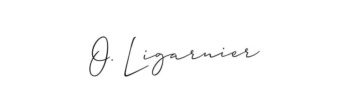 Allison_Script is a professional signature style that is perfect for those who want to add a touch of class to their signature. It is also a great choice for those who want to make their signature more unique. Get O. Ligarnier name to fancy signature for free. O. Ligarnier signature style 2 images and pictures png