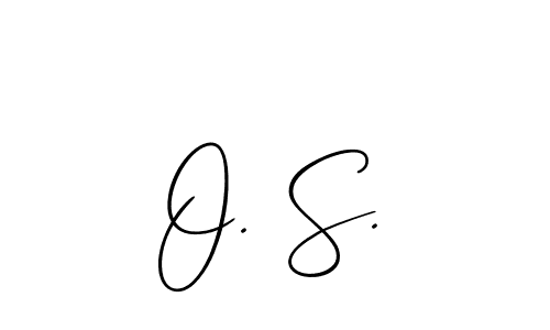 Allison_Script is a professional signature style that is perfect for those who want to add a touch of class to their signature. It is also a great choice for those who want to make their signature more unique. Get O. S. name to fancy signature for free. O. S. signature style 2 images and pictures png